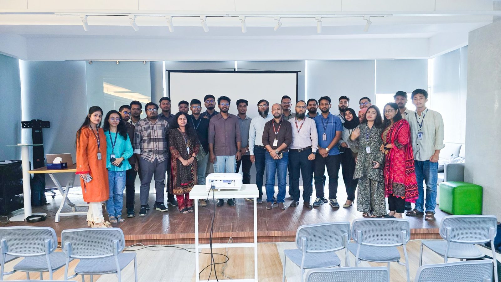 With AIUB Students